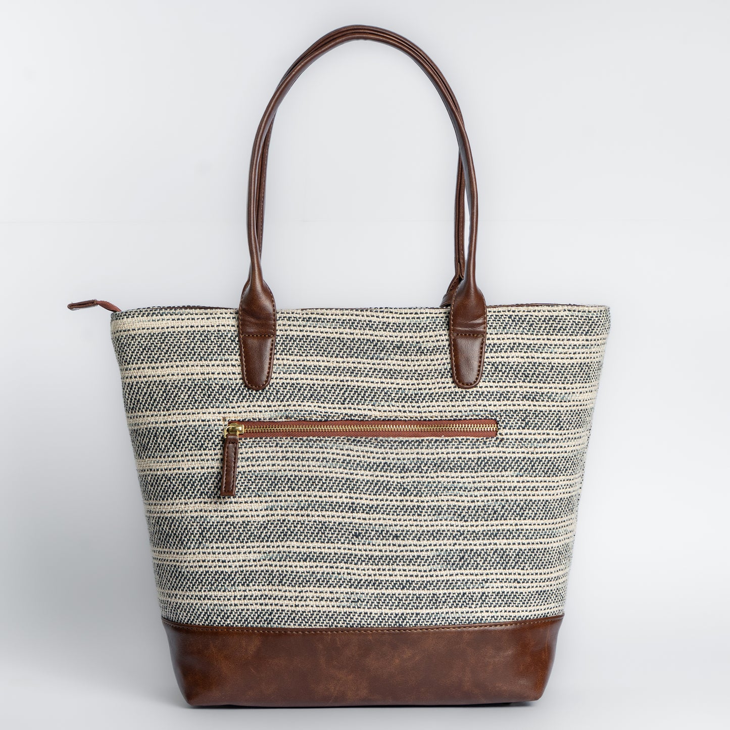 Handwoven Stripe Tote Bag