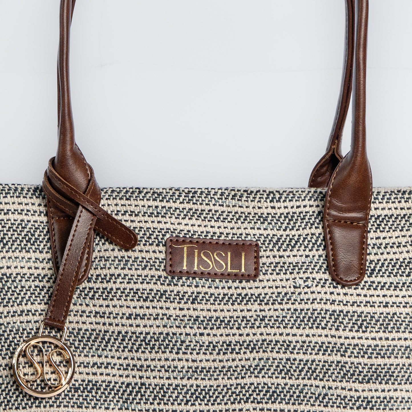 Handwoven Stripe Tote Bag