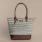 Handwoven Stripe Tote Bag