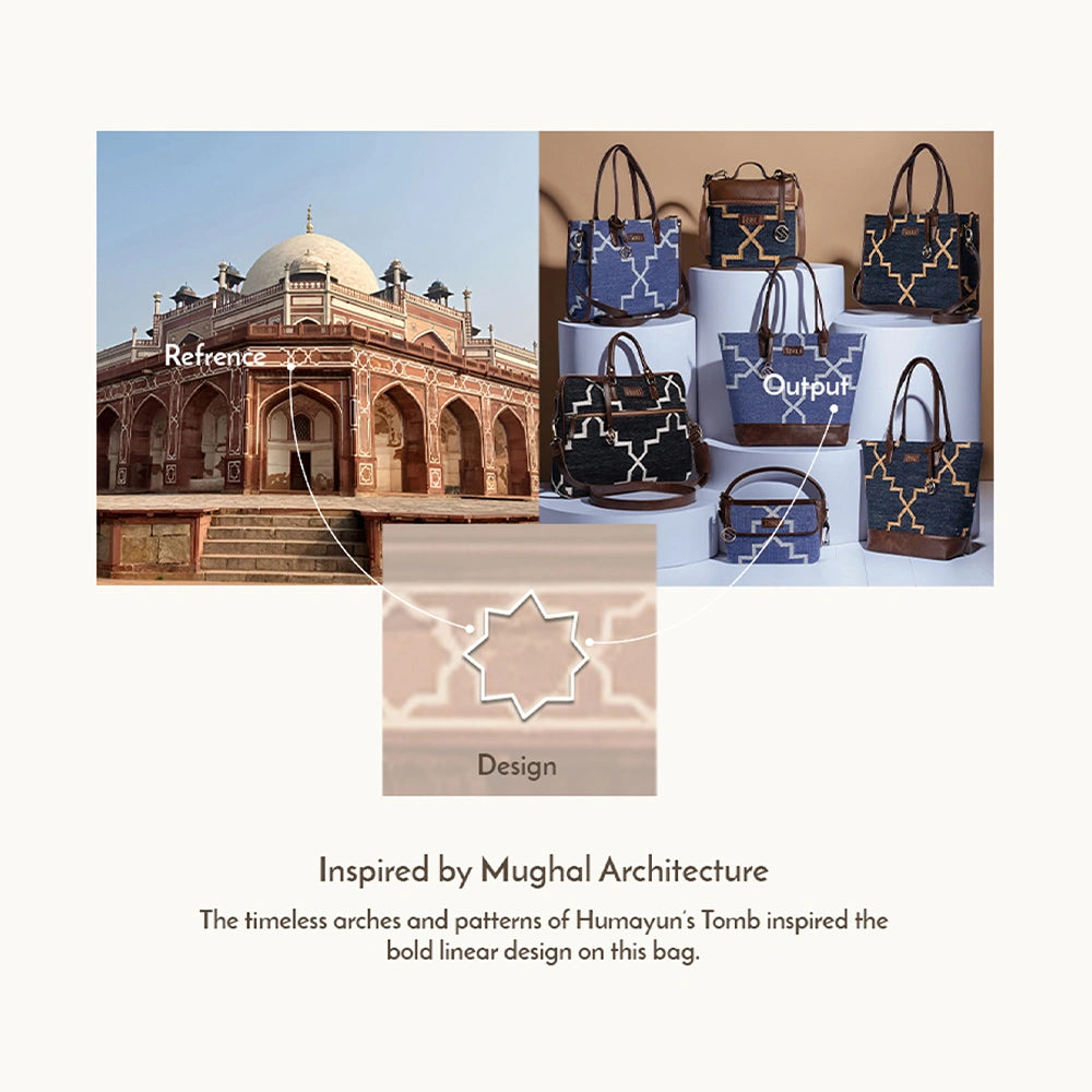Royal Blue Charm - Handcrafted Heritage Bag