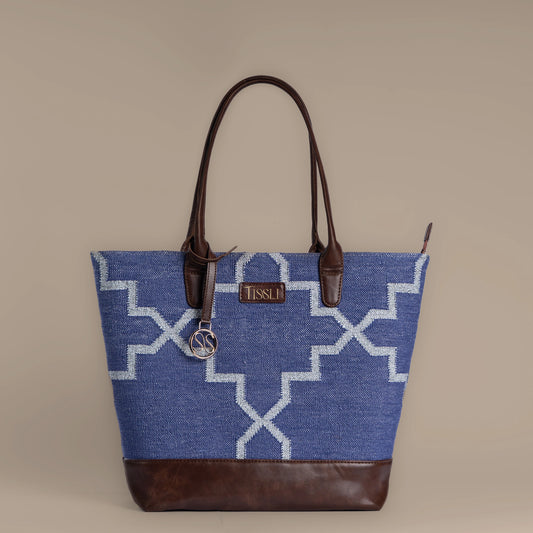 Royal Blue Charm - Handcrafted Heritage Bag