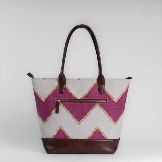 Fuchsia Grace Tote – Handwoven Artisan Bag