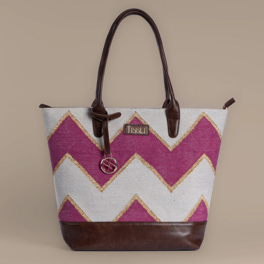 Fuchsia Grace Tote – Handwoven Artisan Bag