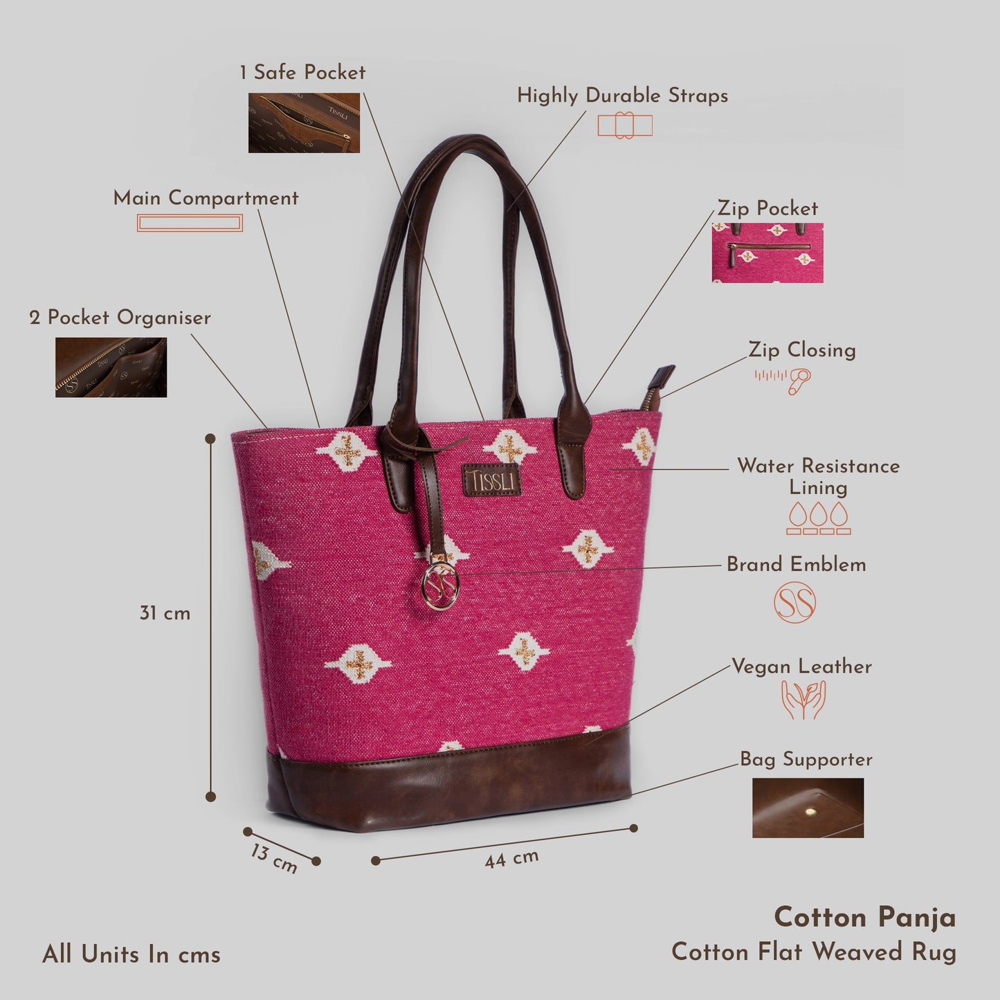 Fuchsia Fusion Tote – Handwoven Artisan Bag