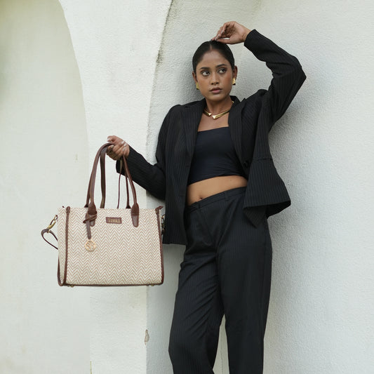 Zigzag Dessert Work Bag | Handcrafted Tote