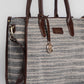Handwoven Stripe Tote Bag