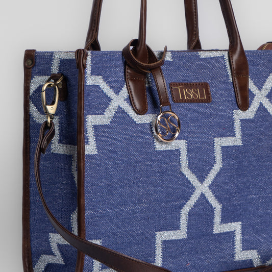 Indigofera Lattice Tote Bag