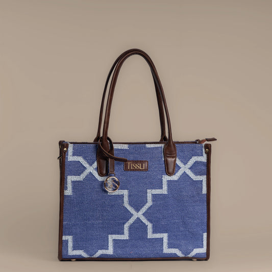 Royal Blue Charm - Handcrafted Heritage Bag