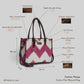Fuchsia Fusion Tote Bag | Handwoven pink and white chevron pattern with a modern, vibrant twist