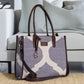 Rajasthani Trellis Tote Bag | Subtle geometric pattern crafted in soft handloom fabric with leather accents