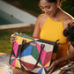 Mosaic Tote Bag | Handwoven multicolor geometric pattern that brings art and energy to your everyday look