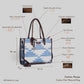 Mountain Mist Tote Bag | Handwoven blue and white design inspired by serene mountain mornings