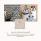 Mountain Mist Tote Bag | Handwoven blue and white design inspired by serene mountain mornings