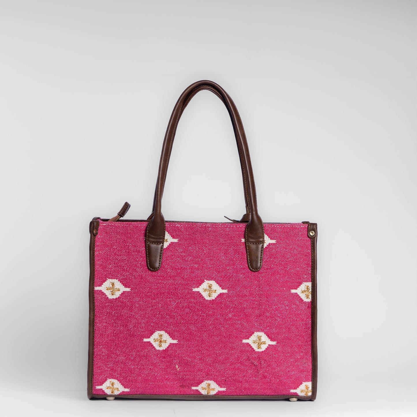 Fuchsia Grace Tote Bag | Handwoven textured design that adds color and confidence to your look