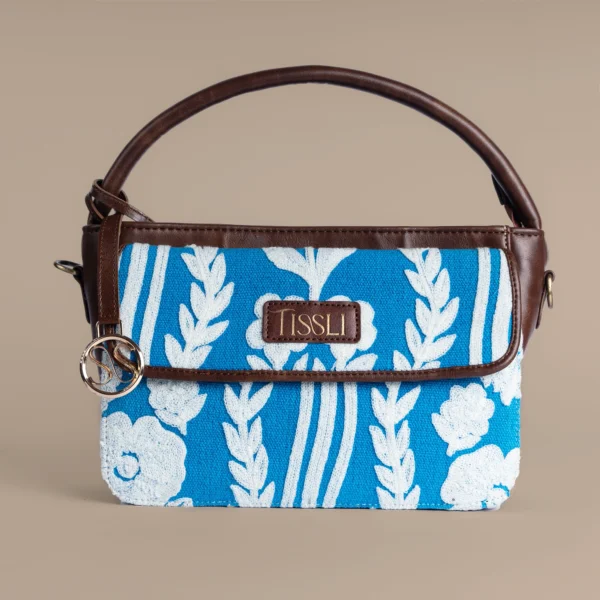 Winter Bloom Purse- Floral Embroidery Handbag