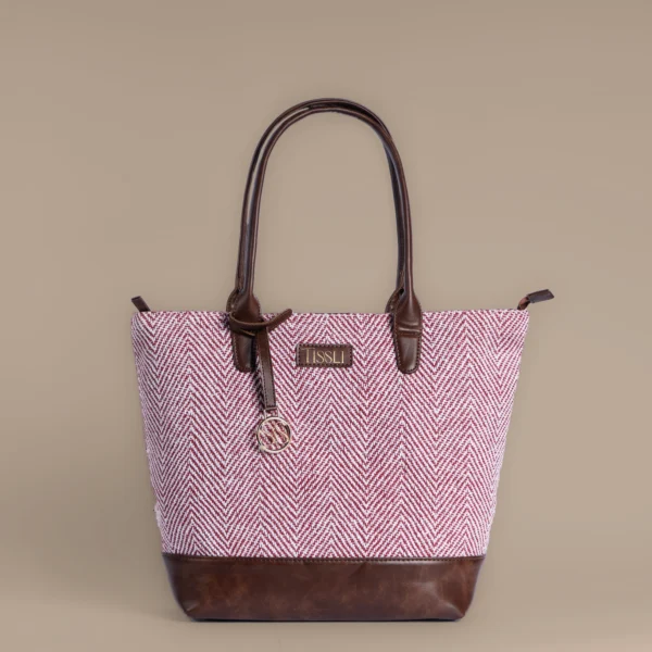 Zigzag Fuchsia Travel Bag | Handcrafted Tote